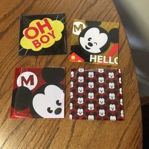 Disney Acrylic Coaster Set Vintage NWT